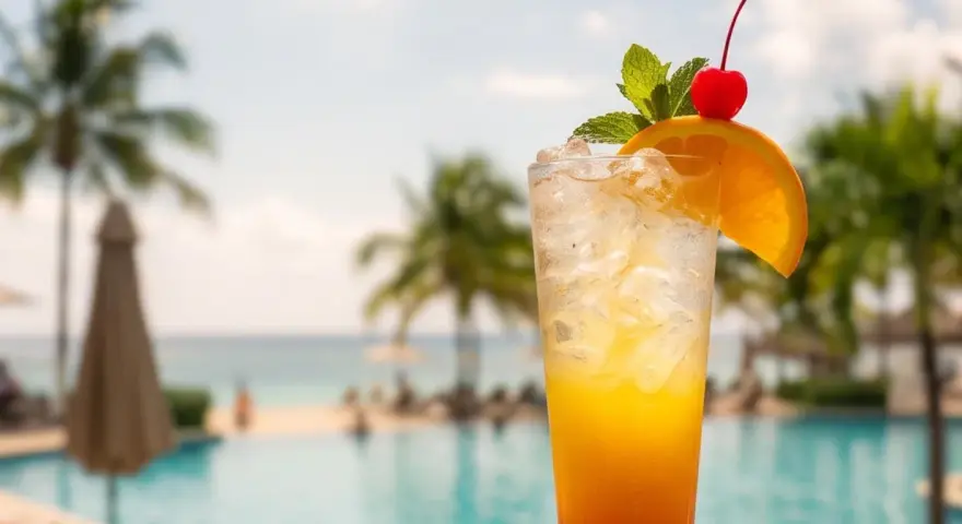 Orzeźwiający drink z pomarańczą i wiśnią, idealny na wakacje. Poznaj przepis na Sex on the Beach i poczuj smak lata!