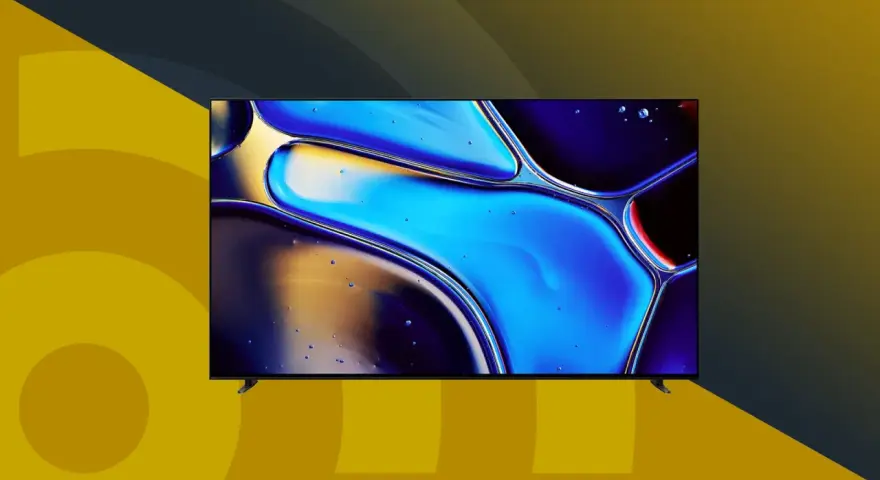 Modern TV med abstrakt bakgrund. Perfekt för att koppla datorn till TV:n för en bioupplevelse.