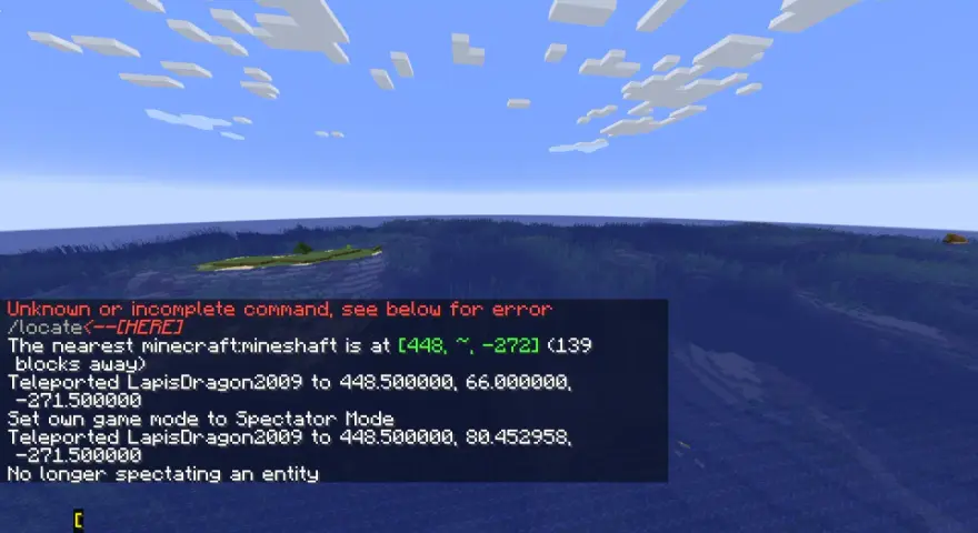 Jak teleportować się w Minecraft? Komenda /locate znajduje kopalnię, a /tp teleportuje gracza.