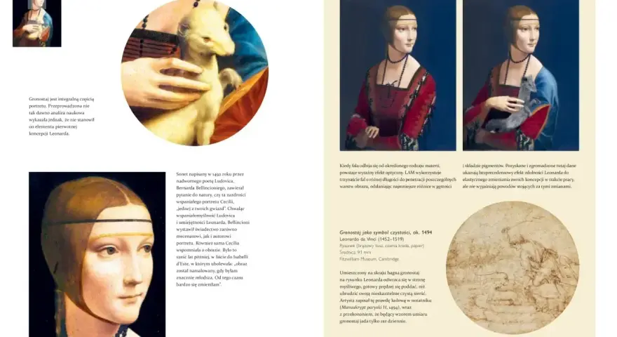 Obraz przedstawia portret kobiety z gronostajem, symbolizującym czystość. Analiza naukowa odkrywa ciekawe symbole i ich znaczenie w dziełach Leonarda da Vinci.