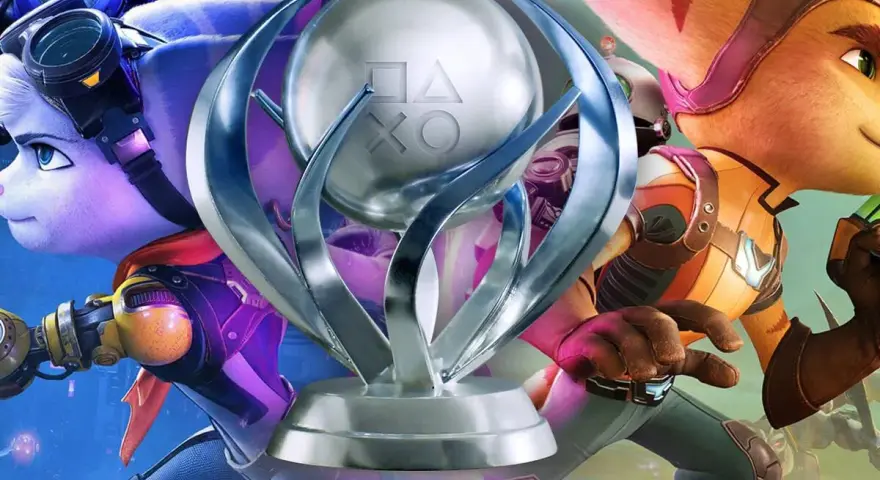 Ratchet y Clank celebran sus trofeos de PS5.