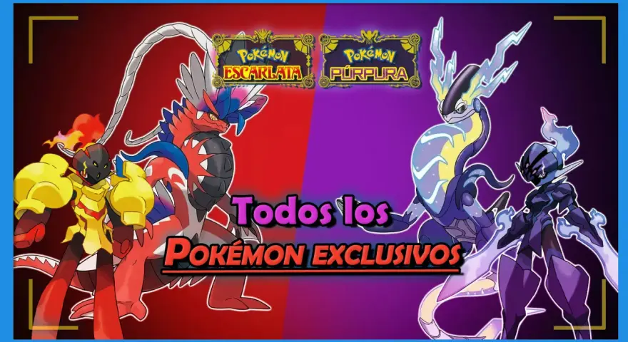 Pokémon Escarlata y Púrpura: Koraidon y Miraidon, junto a otros Pokémon exclusivos, listos para la batalla.
