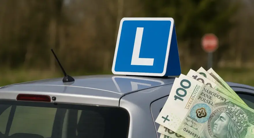 Znak "L" na dachu samochodu i polskie stuzłotówki. Czas na zdobycie prawa jazdy kat B!