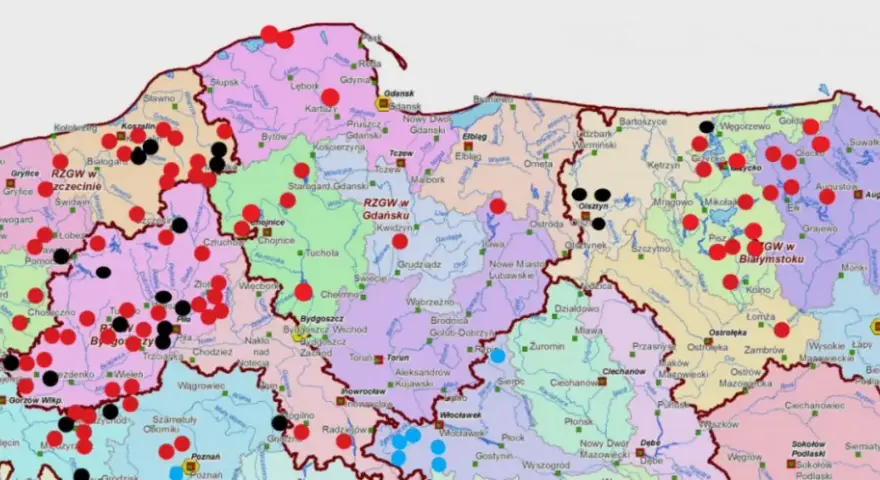 Mapa jezior PZW Kujawsko-Pomorskie - znajdź najlepsze łowiska w regionie