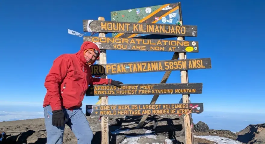 Szczyt Uhuru na Kilimandżaro, 5895 m n.p.m. Wyprawa na Kilimandżaro zakończona sukcesem!