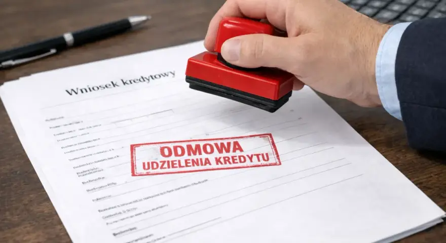 Odmowa udzielenia kredytu konsumenckiego a hipotecznego. Stempel na wniosku kredytowym.