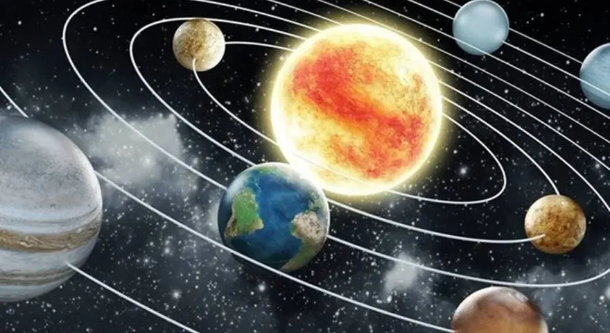 Le système solaire, avec la Terre en orbite autour du Soleil, illustre la découverte que la Terre tourne autour du Soleil.