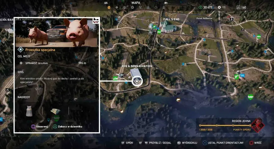 Far Cry 5 poradnik: misja "Przesyłka specjalna" z dwoma świniami. Kim wkrótce urodzi, trzeba ją zawieźć do specjalisty.