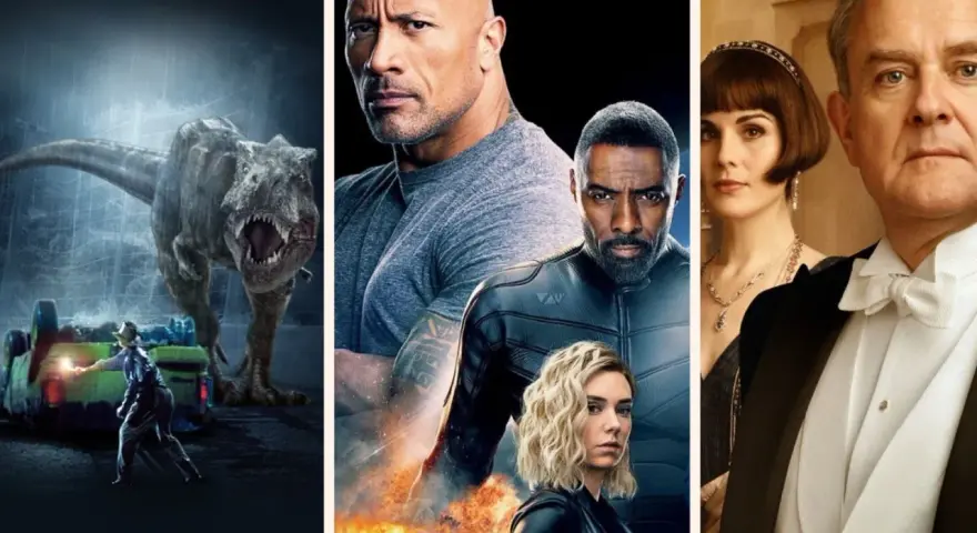 Un T-Rex minaccioso, Dwayne Johnson e Idris Elba in azione, e un'elegante coppia d'altri tempi: ecco alcuni film da vedere su Prime per ogni gusto.