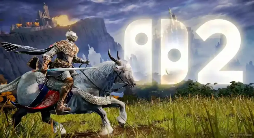 Caballero montado en bestia con cuernos, con un castillo al fondo. El número 92 brilla en el cielo, sugiriendo un nuevo lanzamiento de software.