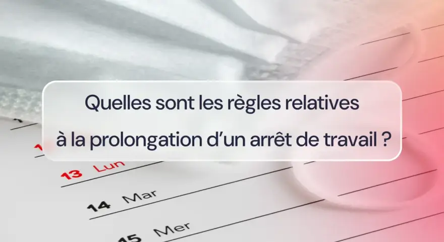 Masque médical et calendrier. Le texte interroge sur la prolongation d'un arrêt de travail, notamment après une inaptitude.