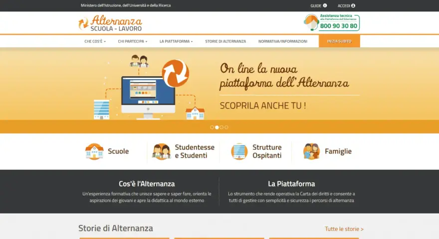 Scopri come funziona l'alternanza scuola lavoro con la nuova piattaforma. Naviga tra scuole, studenti, strutture e famiglie.