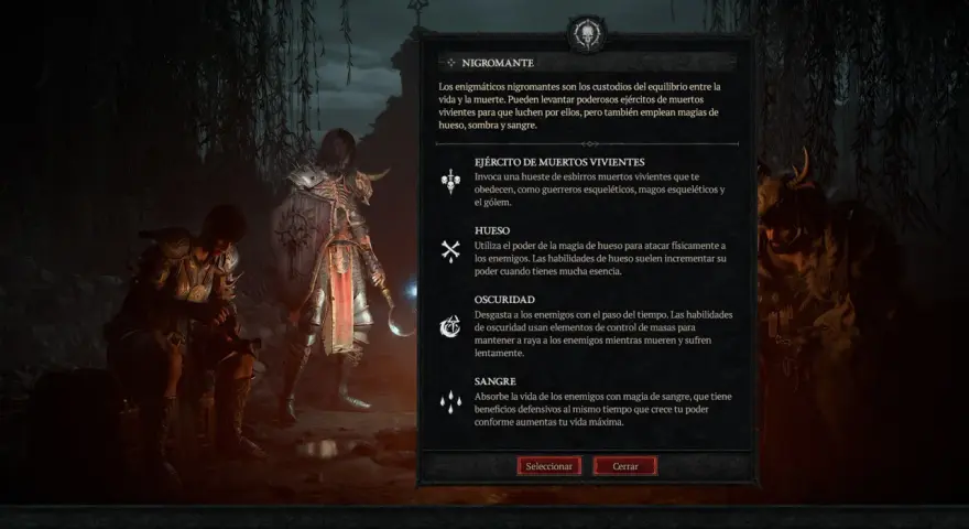 Elige al Nigromante, la mejor clase de Diablo 4, para invocar muertos vivientes, usar magia de hueso, oscuridad y sangre.