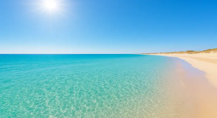 Spiagge di Santa Maria di Leuca: acque cristalline e sabbia dorata sotto un sole splendente. Un paradiso per rilassarsi.
