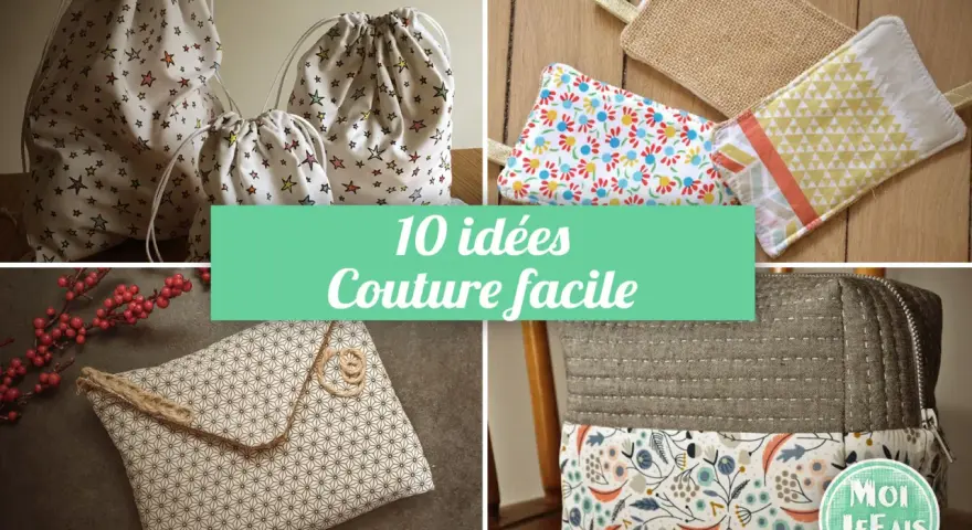 Sacs à cordon, trousses et pochettes : 10 idées couture facile pour des créations originales.