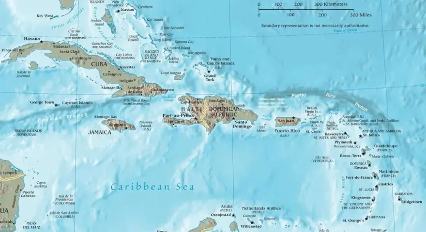 Santo Domingo, capitale della Repubblica Dominicana, si trova sull'isola di Hispaniola, nel Mar dei Caraibi.