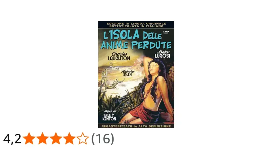 Copertina del film "L'isola delle anime perdute" con Bela Lugosi e Charles Laughton.
