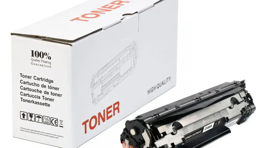 Nowy toner m125a w opakowaniu, gwarancja 100% jakości druku.