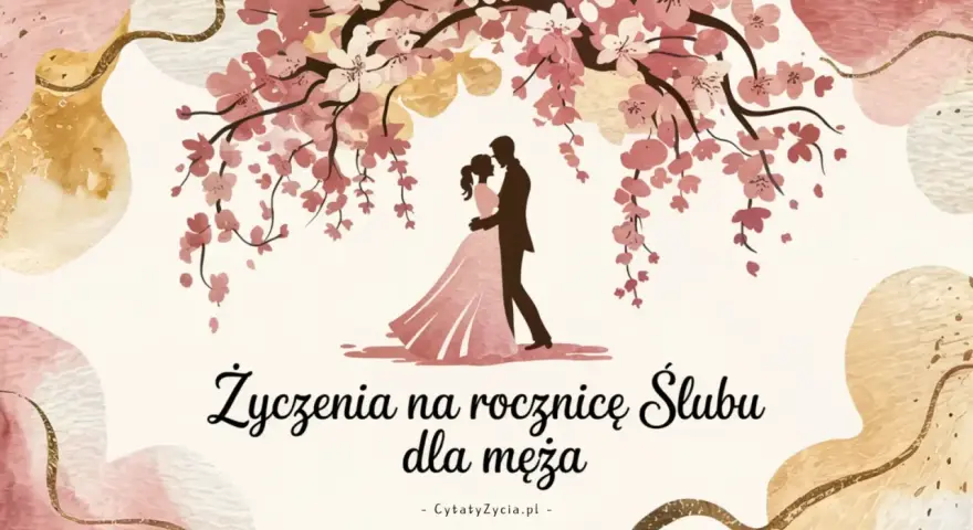 Para młoda pod kwitnącą wiśnią. Piękne cytaty o małżeństwie na rocznicę ślubu dla męża.