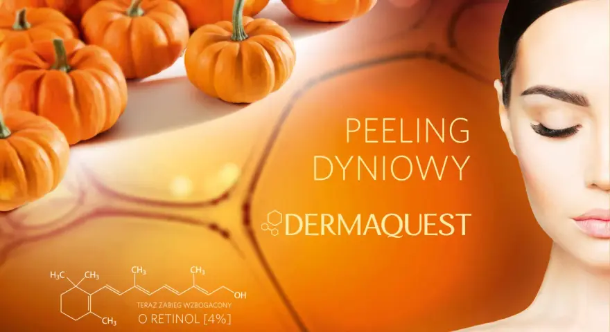 Jesienne odświeżenie z peelingiem dyniowym Dermaquest. Skóra pełna blasku dzięki retinolowi.