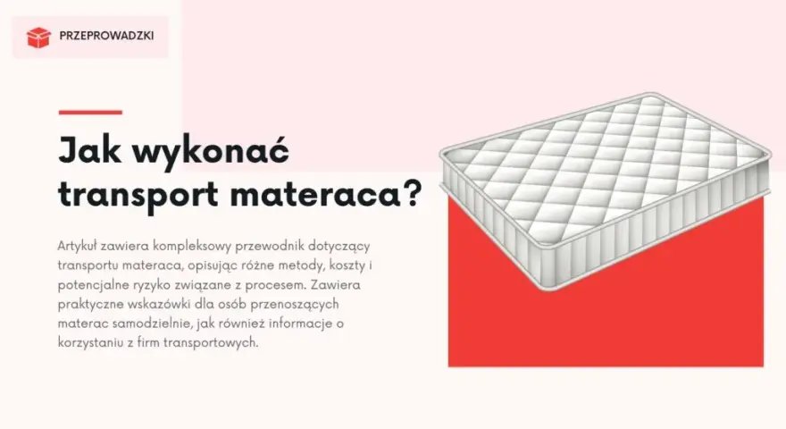 Bezpieczny transport materaca: Uniknij błędów i kosztów!