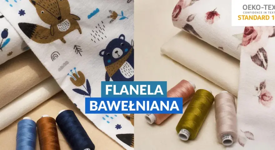 Flanela bawełniana z uroczymi zwierzątkami i kwiatami, idealna do szycia. Sprawdź, co to jest flanela!