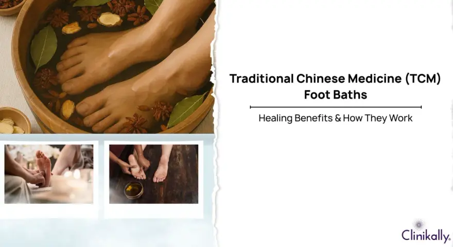 A relaxing foot detox bath with herbs and spices. Learn about TCM foot baths and their healing benefits.