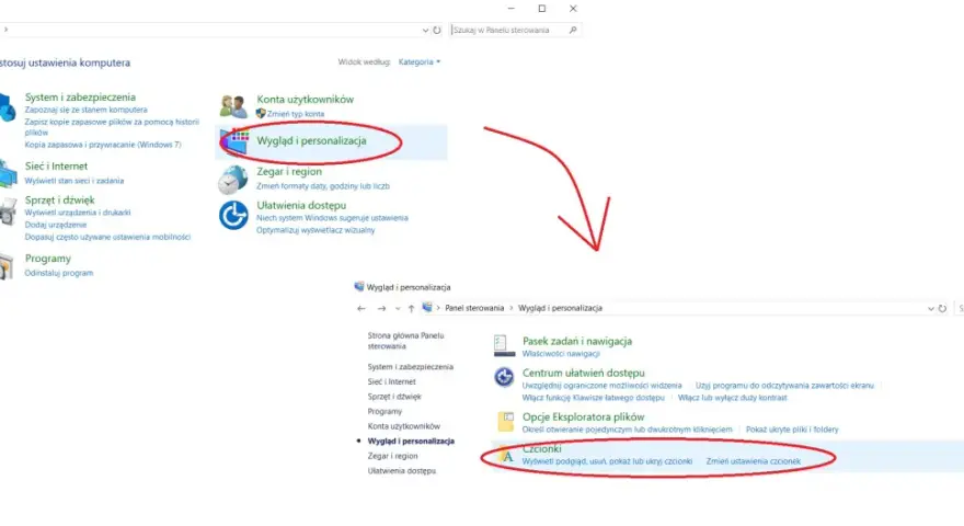 Panel sterowania: Wygląd i personalizacja > Czcionki. Tu dowiesz się, jak dodać czcionkę do Photoshop.