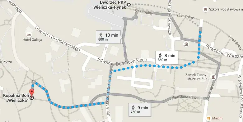 Autobus 304: Rozkład, Bilety, Trasa do Kopalni Soli