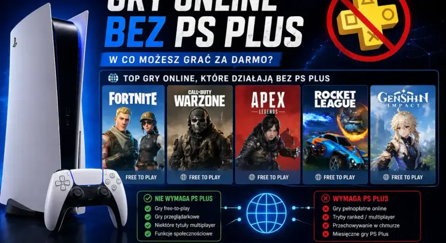Gry online na PS4 bez PS Plus: Fortnite, Warzone, Apex, Rocket League, Genshin Impact. Czy żeby grać online na PS4 trzeba płacić? Nie, gry free-to-play działają za darmo!