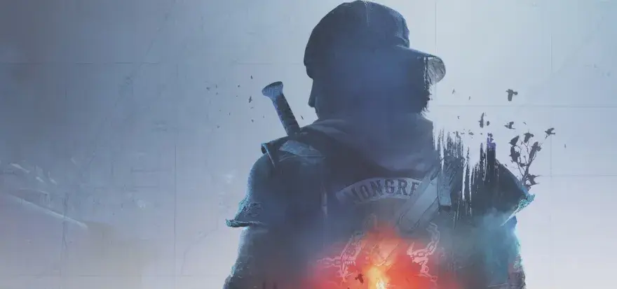 Un hombre con capucha y un bate en la espalda, rodeado de pájaros y un mapa. Los trofeos de Days Gone esperan.