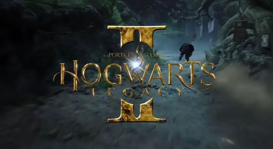 El logo de Hogwarts Legacy con un thestral corriendo en un bosque oscuro. ¿Será esto parte de un futuro hogwarts legacy dlc?