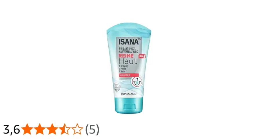 ISANA 3in1 Anti-Pickel Hautverbesserung: Reinigung, Peeling und Maske für unreine Haut. Ein effektives Peeling gegen Pickel.