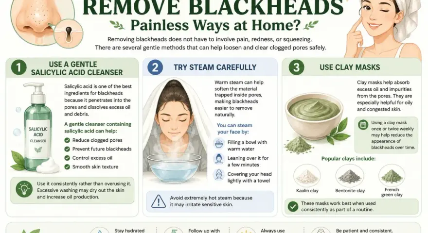 Learn how to remove deep blackheads with gentle methods: salicylic acid cleanser, steam, and clay masks. Be patient for clear skin.