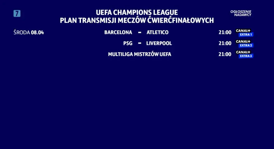 Plan transmisji Ligi Mistrzów: Barcelona-Atletico, PSG-Liverpool, środa 08.04, 21:00.