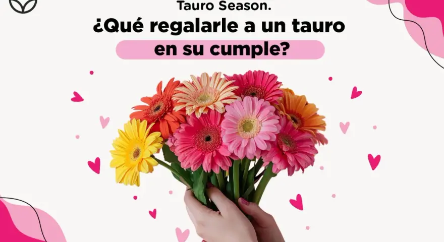 Manos sostienen un ramo de gerberas vibrantes, una flor de tauro perfecta para celebrar un cumpleaños.