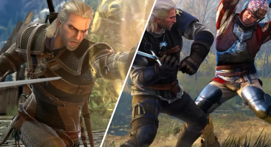 Geralt walczy z przeciwnikiem. Wybierz odpowiednie wiedźmin 3 poziomy trudności, by dostosować wyzwanie.