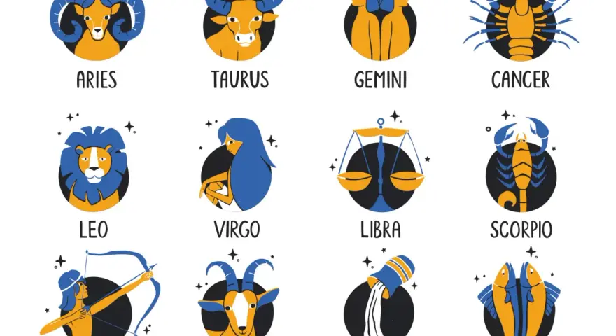 Zodiakalne symbole: Baran, Byk, Bliźnięta, Rak, Lew, Panna, Waga, Skorpion, Strzelec, Koziorożec, Wodnik, Ryby. Urodzeni w czerwcu znak zodiaku to Bliźnięta lub Rak.