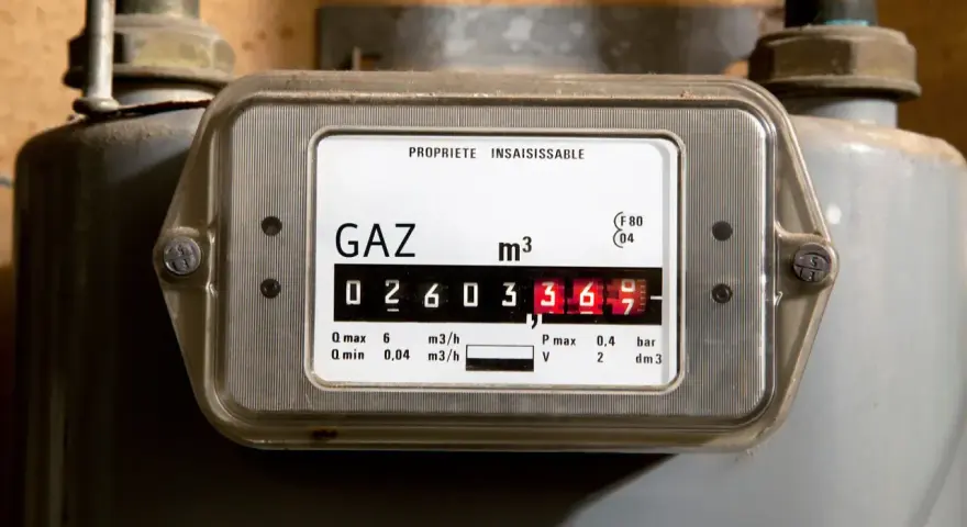 Odczyt licznika gazu: 02603369 m³. Wskazanie licznika gazu do rozliczenia.
