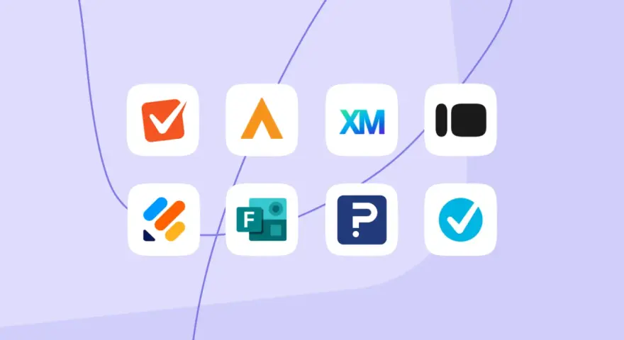 Icônes de plusieurs outils de création de formulaires, des alternatives à Google Forms.