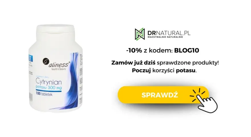 Cytrynian potasu 300 mg - suplement diety wspierający równowagę potasu. Odkryj naturalne sposoby na zdrowie.