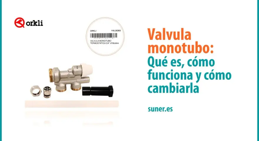 Válvula monotubo Orkli: aprende su funcionamiento y cómo cambiarla. Incluye la válvula y accesorios.