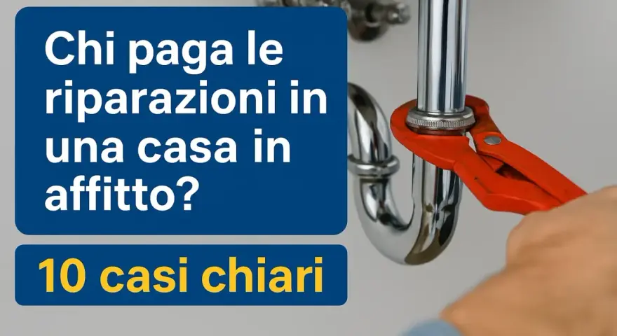 Chi paga le riparazioni in affitto? La revisione caldaia a chi spetta? 10 casi chiari.