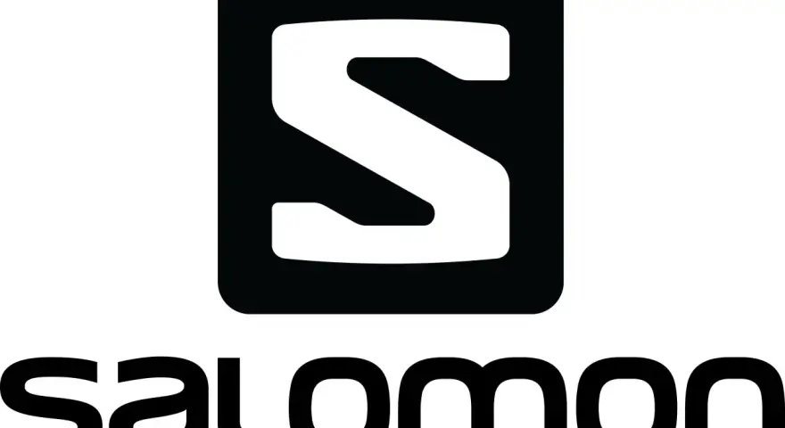 Logo de Salomon con la S estilizada y el nombre de la marca. Ideal para tu guía de tallas Salomon.