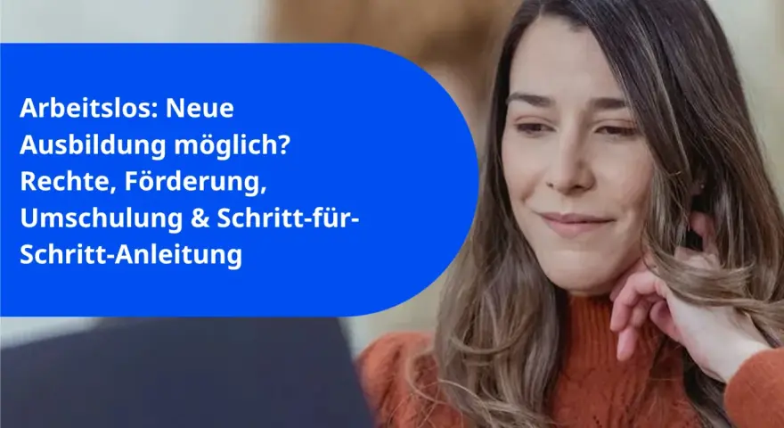 Frau denkt nach über neue Ausbildung mit 43. Infos zu Rechten, Förderung und Umschulung.