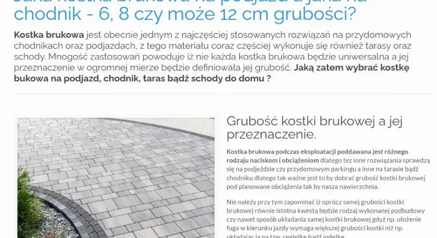 Jakiej grubości kostka na podjazd? Uniknij kosztownych błędów