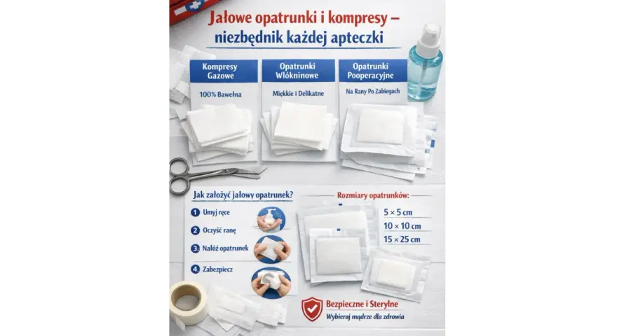 Jałowe opatrunki i kompresy – niezbędnik każdej apteczki