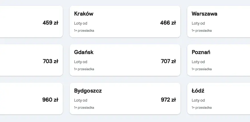Tanie loty na majówkę z różnych miast Polski: Wrocław od 459 zł, Kraków od 466 zł, Warszawa od 663 zł.