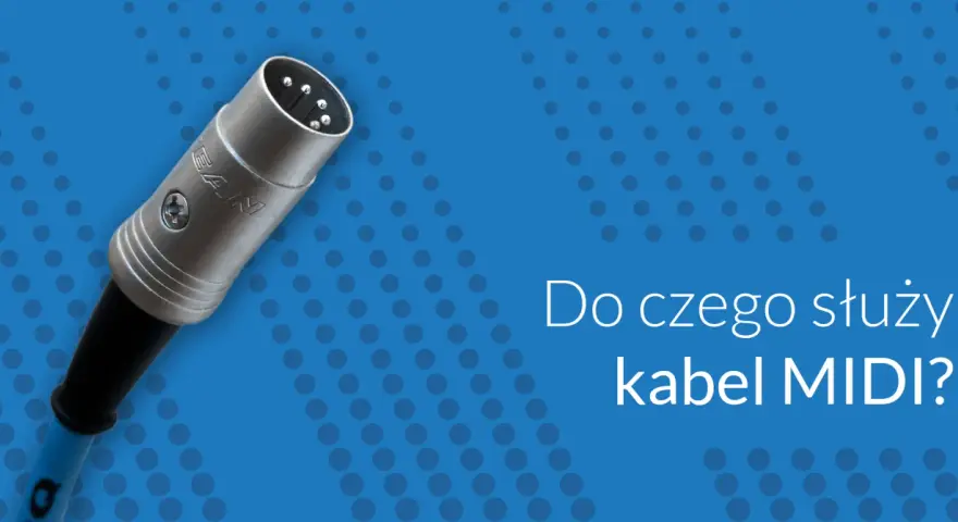 Srebrna wtyczka kabla MIDI, gotowa do połączenia instrumentów. Dowiedz się, do czego służy kabel MIDI.