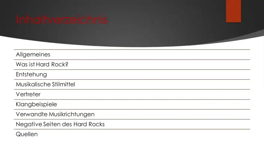 Inhaltsverzeichnis: Was ist Hard Rock? Hier werden Entstehung, Stilmittel und Vertreter des Genres beleuchtet.